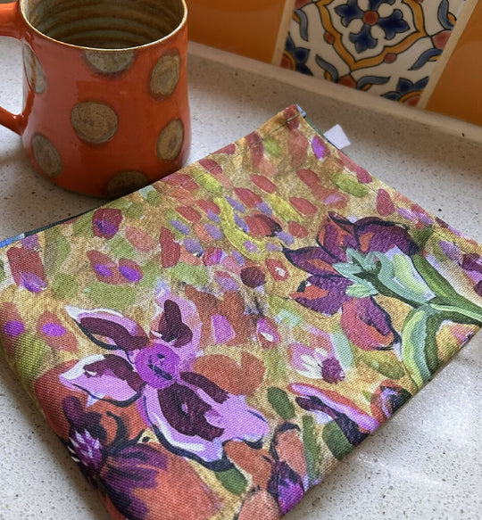 Wildflower Bloom tea towel