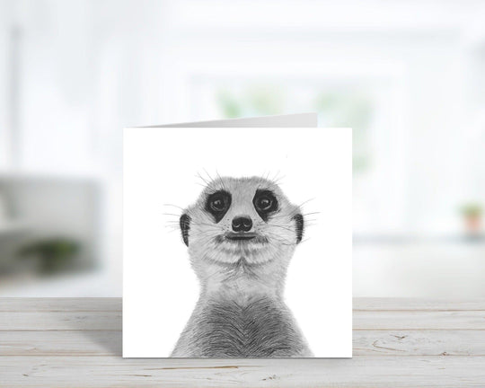 Myra the Meerkat Hand Drawn Greeting Card