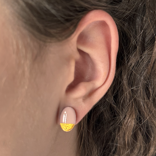 Ophelia Oval Earrings | Blush