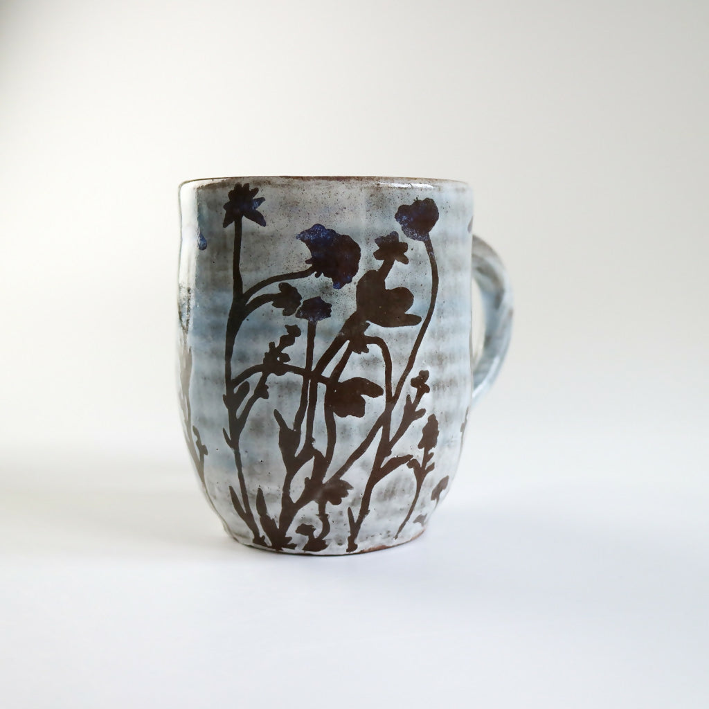 Stoneware Mug in Botanical Design