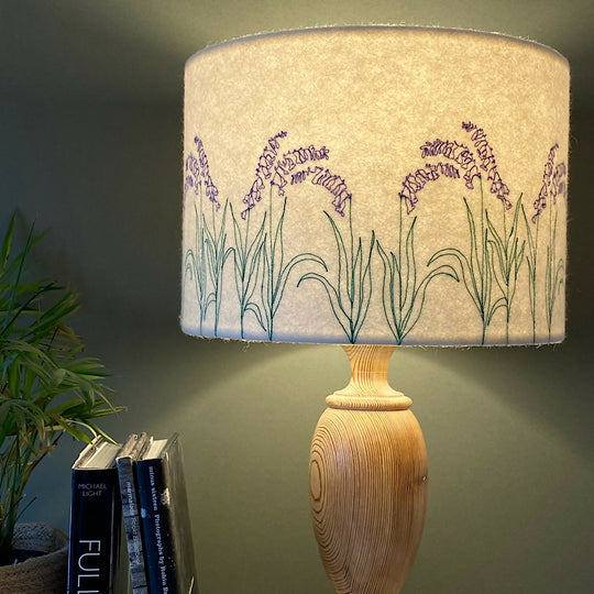 Embroidered Bluebell Lampshade