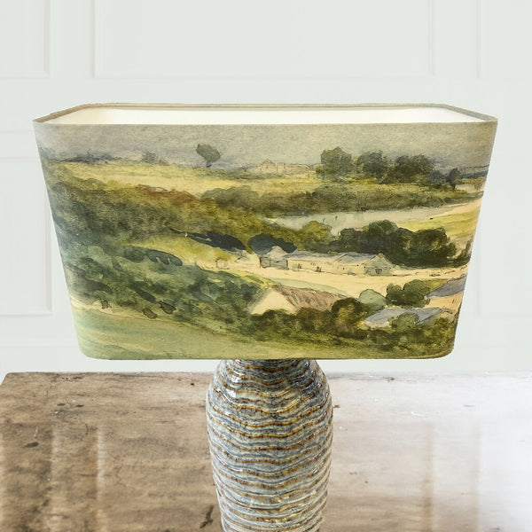 rectangular handmade lampshade watercolour scene fine art print