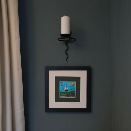 Gone Fishing Hand Dyed Batik Painting