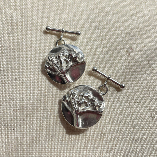 Cow Parsley Sterling Silver Cufflinks