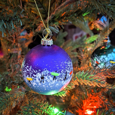 Hand Painted Bauble - Purple - Customise Text