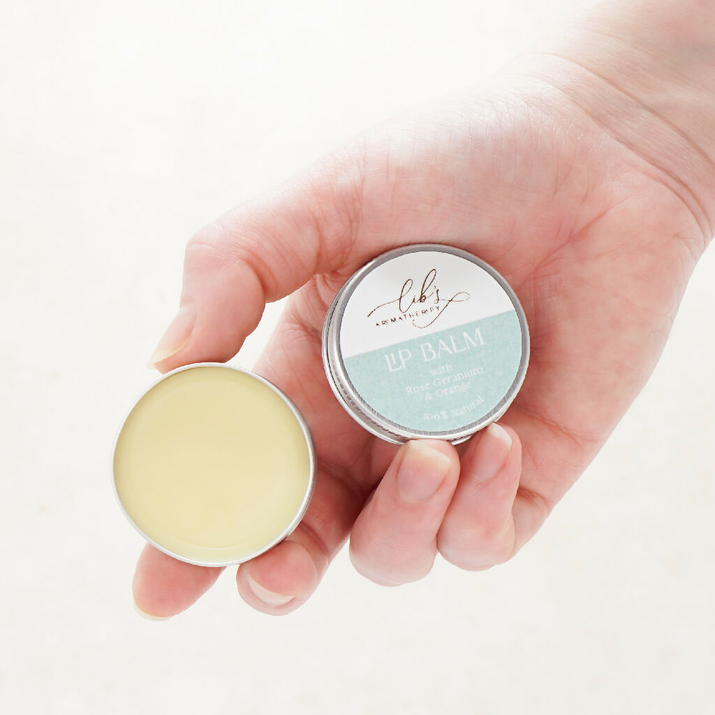 Lip Balm with Rose Geranium & Orange