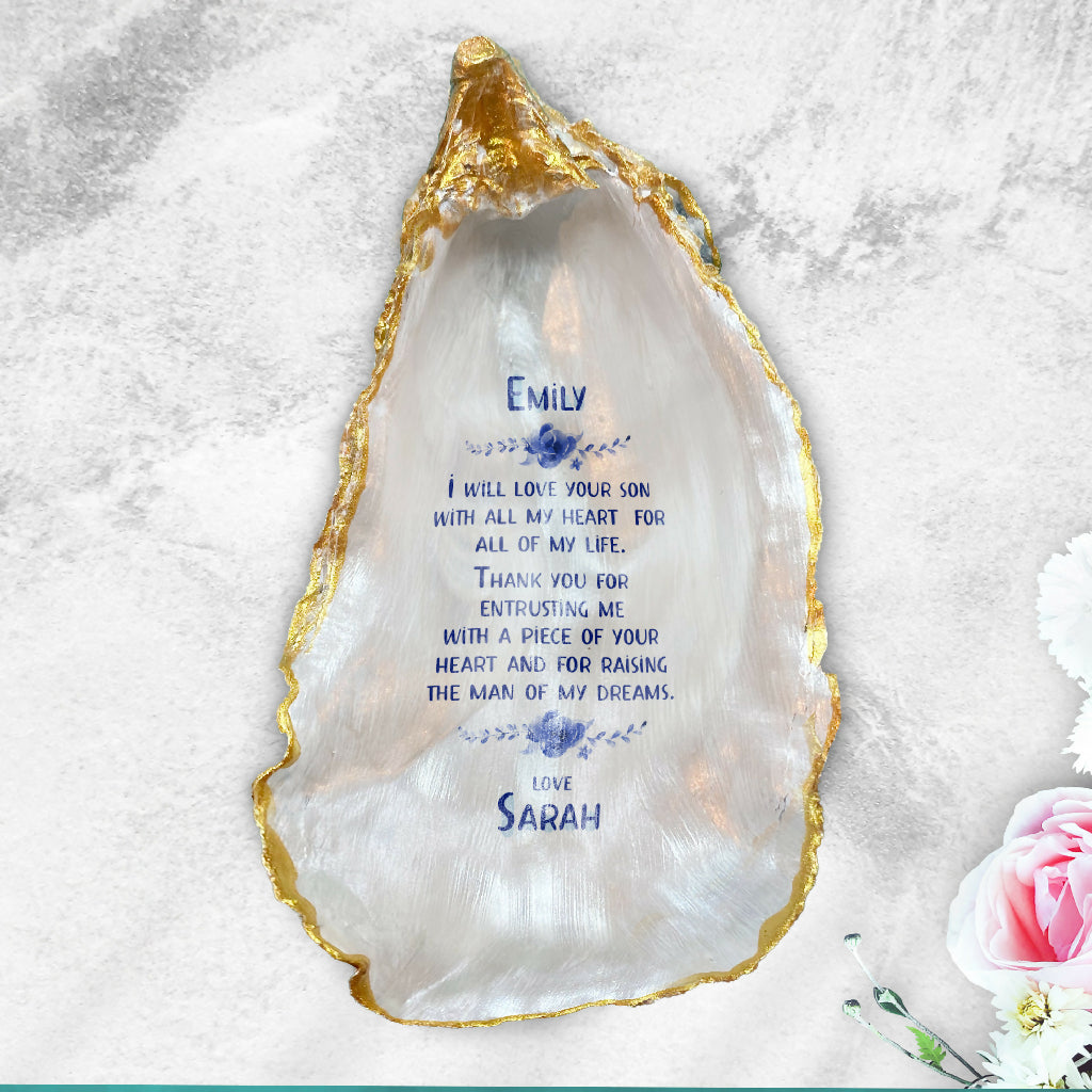 Mother in Law Personalised Oyster Shell "I will love your..."