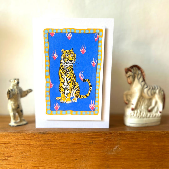 Tiger, Tiger Hand Screenprinted Card
