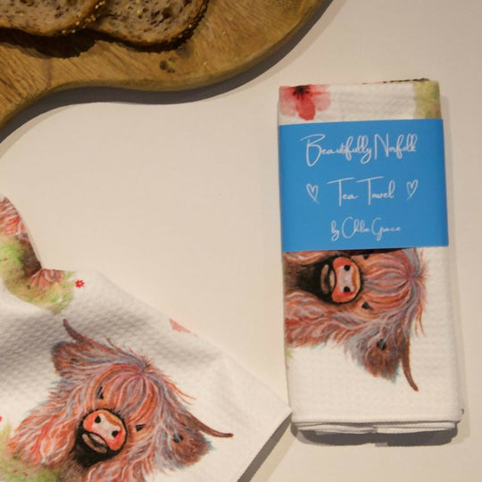 Highland Cow Tea Towel - Country Collection