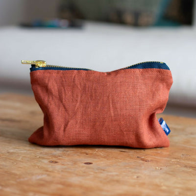 Linen Pouch with Zip