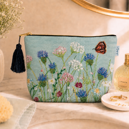Wild Meadow Velvet Cosmetic Bag