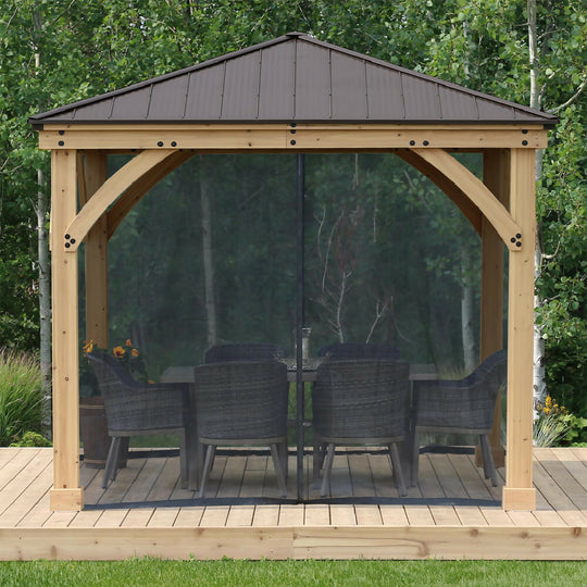 Meridian Gazebo 10ft x 10ft (3x3m) with Mosquito Mesh Kit