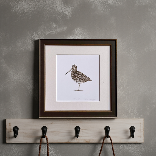Snipe White -Signed and mounted Giclée Art Print