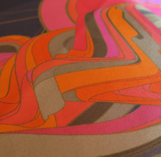 Moon Rising | Aquarius Collection. Hand Rolled Silk Square