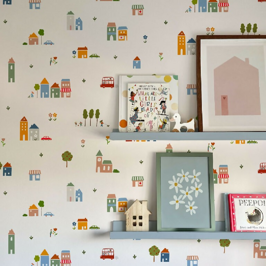 Little Town Luxury Children's Wallpaper