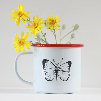 Butterfly Mug Etched in Cornwall