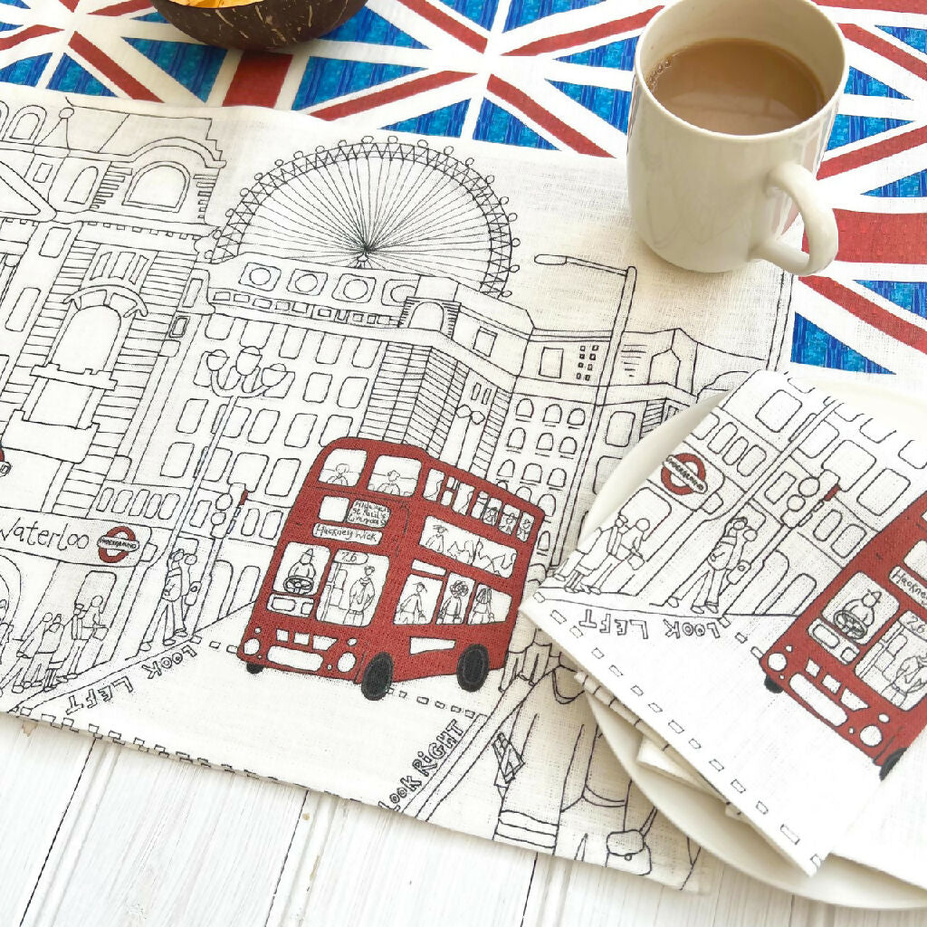 Set of Two London Linen Napkins