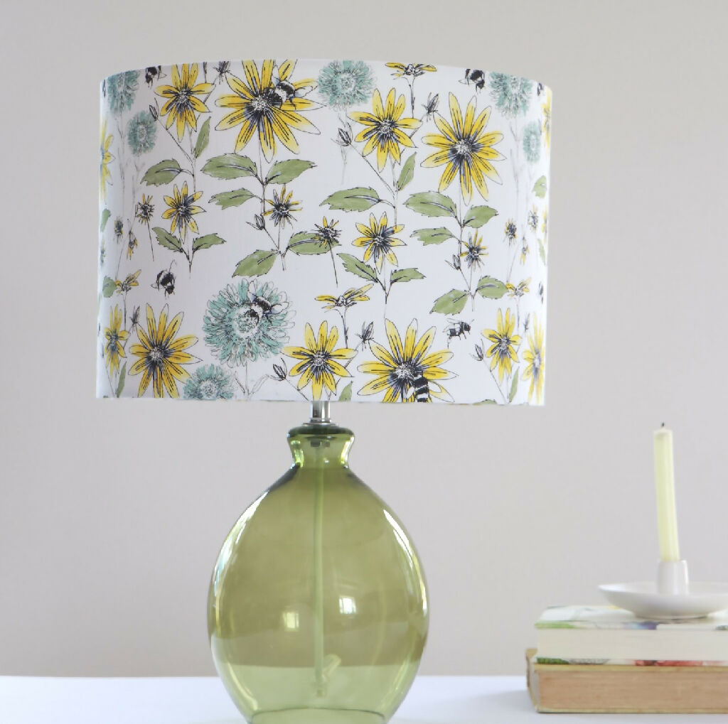 Bumblebee and Flora Designer Lampshade