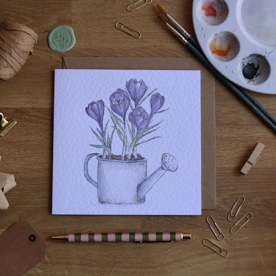 Crocus Greeting Card