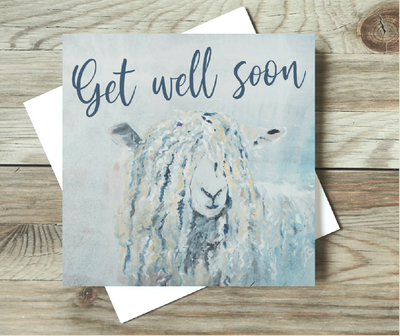 Misty Morn Sheep Card or Get Well Soon caption