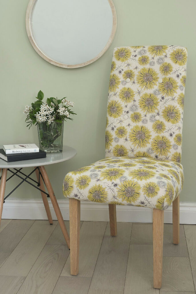 Natural Organic Sunflower and Flora Soft Furnishing Fabric