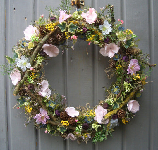 Spring Summer Hedgerow Wreath
