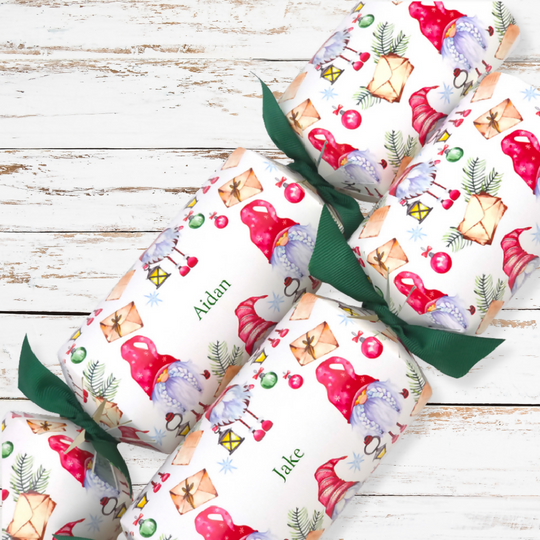 Personalised Cracker Making Craft Kit | Makes 4 or 6 Crackers | Scandi Gonk