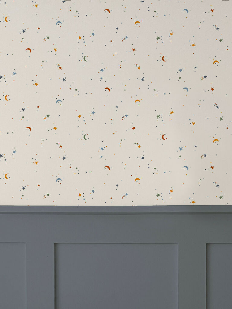 Moons & Stars Multi Wallpaper Wall Panelling