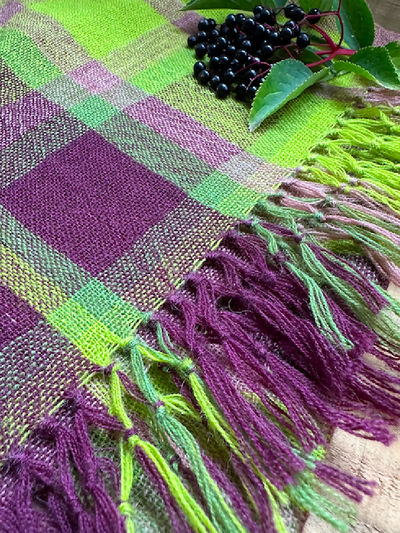 Elderberry Plaid Scarf 4