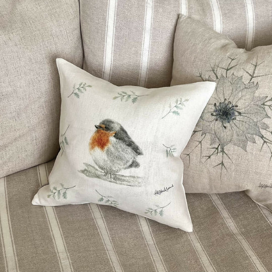 Christmas Robin Cushion