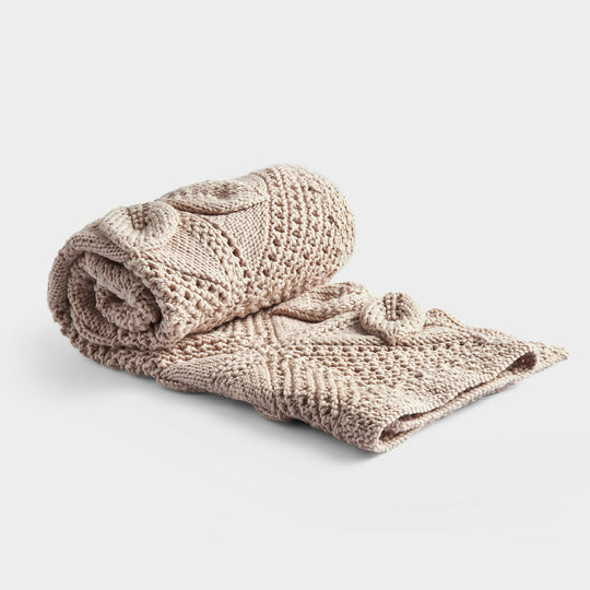 Hand Knitted Merino Heirloom Blanket