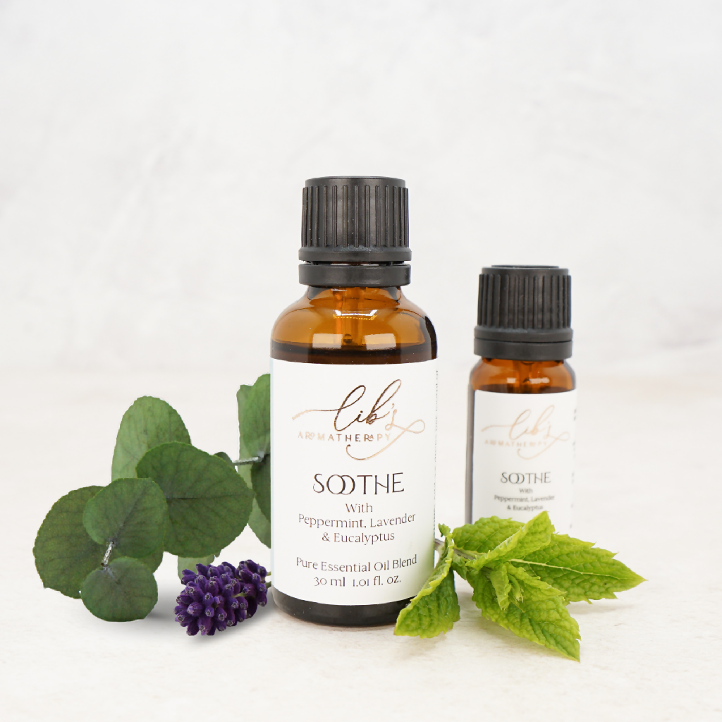 Lib's Aromatherapy Soothe with Peppermint, Lavender & Eucalyptus Essential Oil Blend