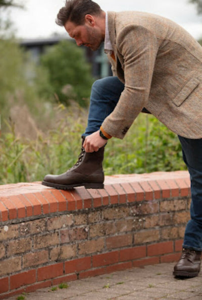 Men's Harrier Country, Hiking and Safari Boot in Chestnut Leather & Suede