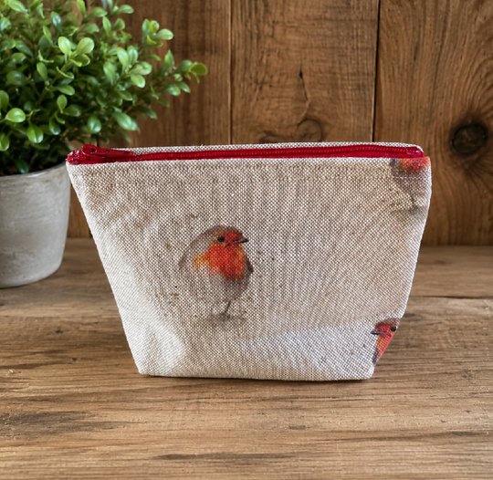 Handmade Fabric Purse – Natural Robin Design