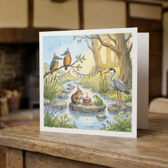 Waterside River Party Greetings Card
