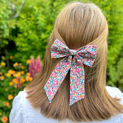 Liberty Bow Hair Clip - Betsy Ann E Print | Country Living Marketplace