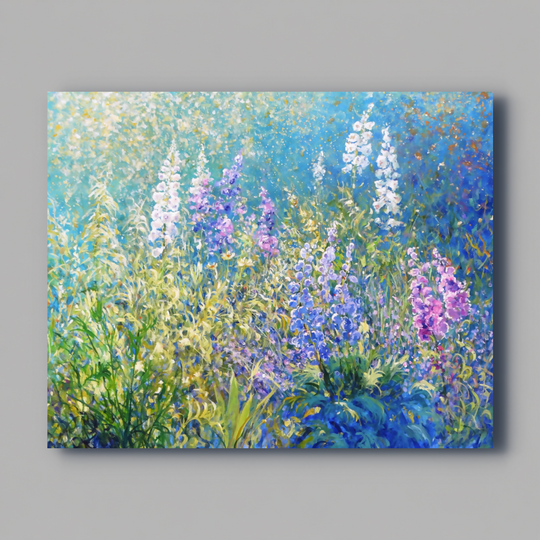 Original painting 'Field of Foxgloves' by Mariusz Kaldowski