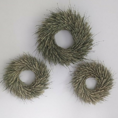 Handamde Forever Wreath Made From Green Wheat