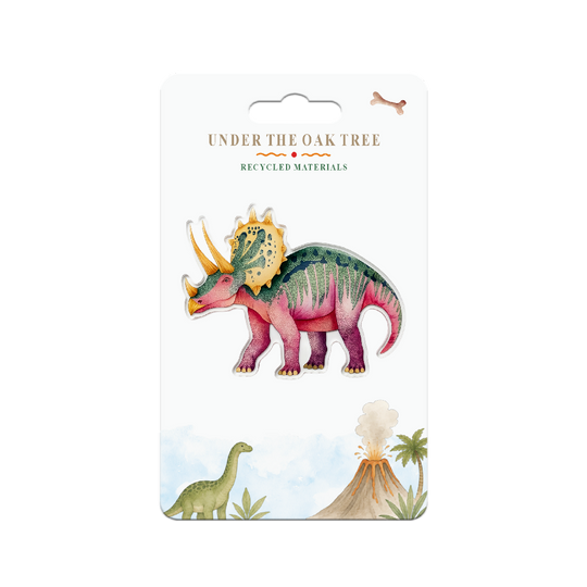 Badge - Dinosaur Triceratops Natural History Brooch Gift