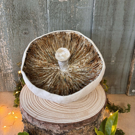 Giant field mushroom ceramic