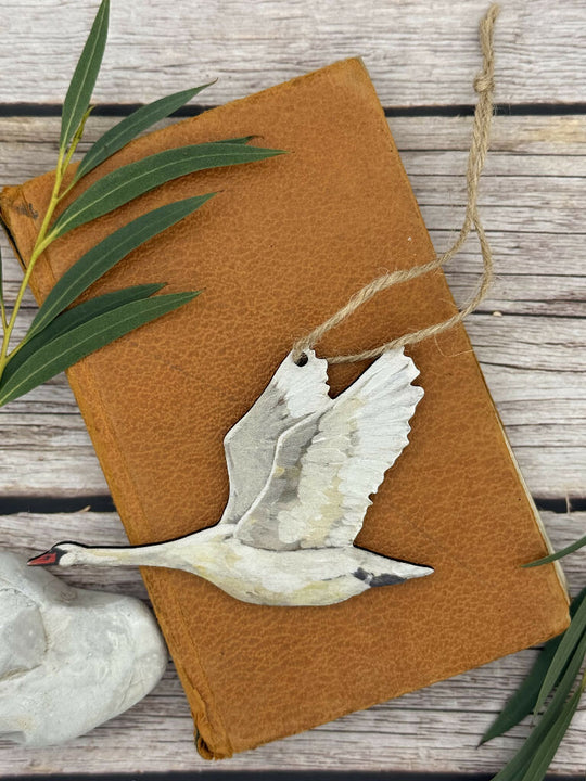Sustainable Flying Swan Decoration