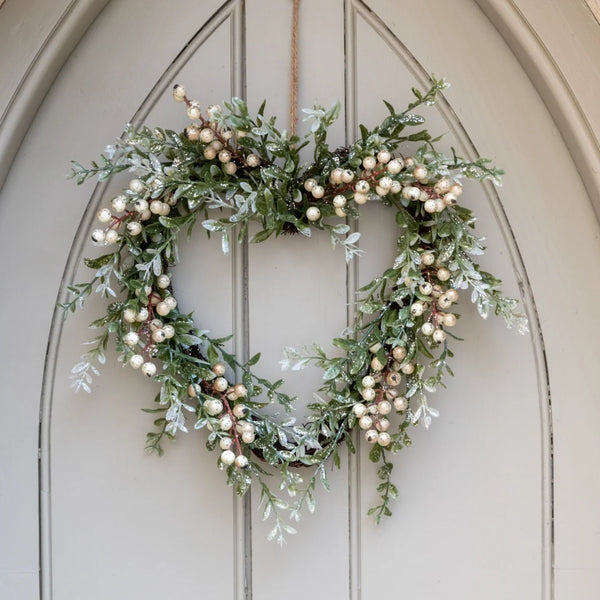 Sparkle Berry Heart Wreath