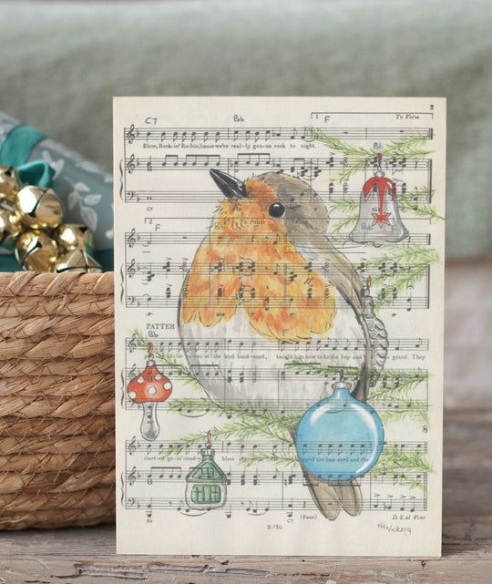 Christmas Card 'Rockin' Robin'