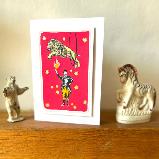 One Great Leap Hand Screenprinted Card