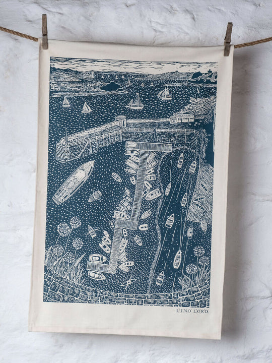 Summer St Mawes Organic Cotton Tea Towel