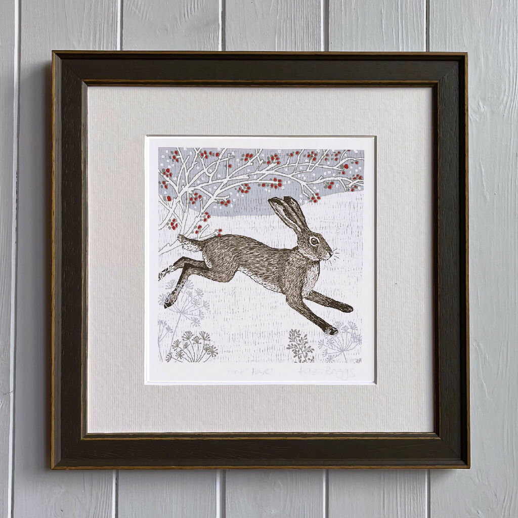 Winter Hare- Signed and Mounted Giclée Art Print