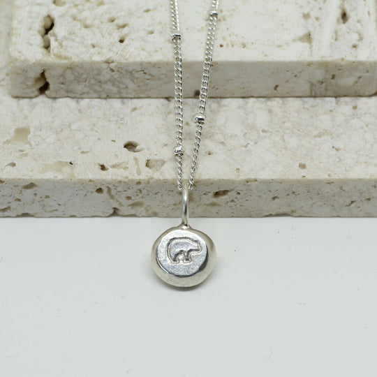 Recycled Silver 'Mama Bear' Pendant
