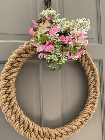 40cm Jute Christmas Rope Wreath