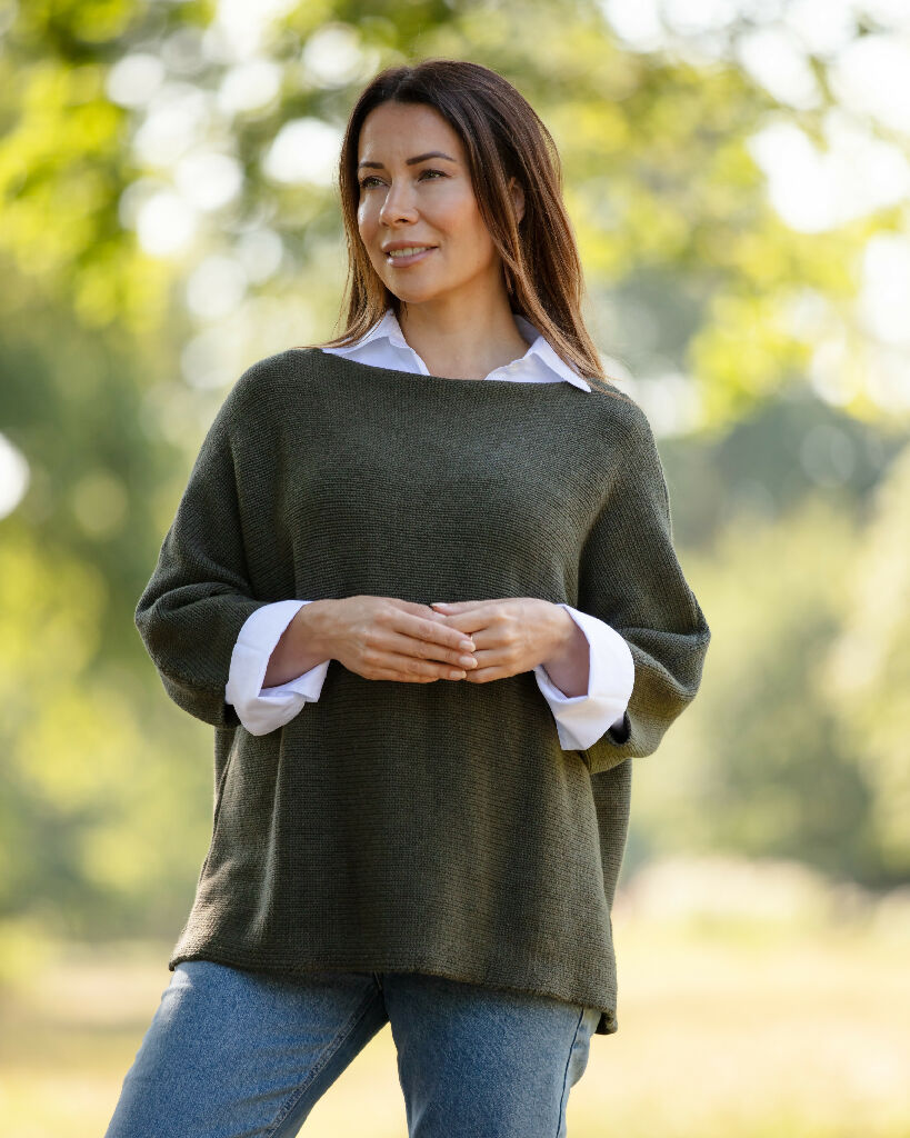 Ivy Rib Knit Relaxed Cotton Jumper