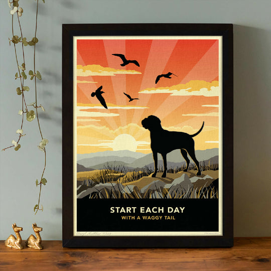 BOXER DOG ‘WAGGY TAILS’ LIMITED EDITION ART PRINT
